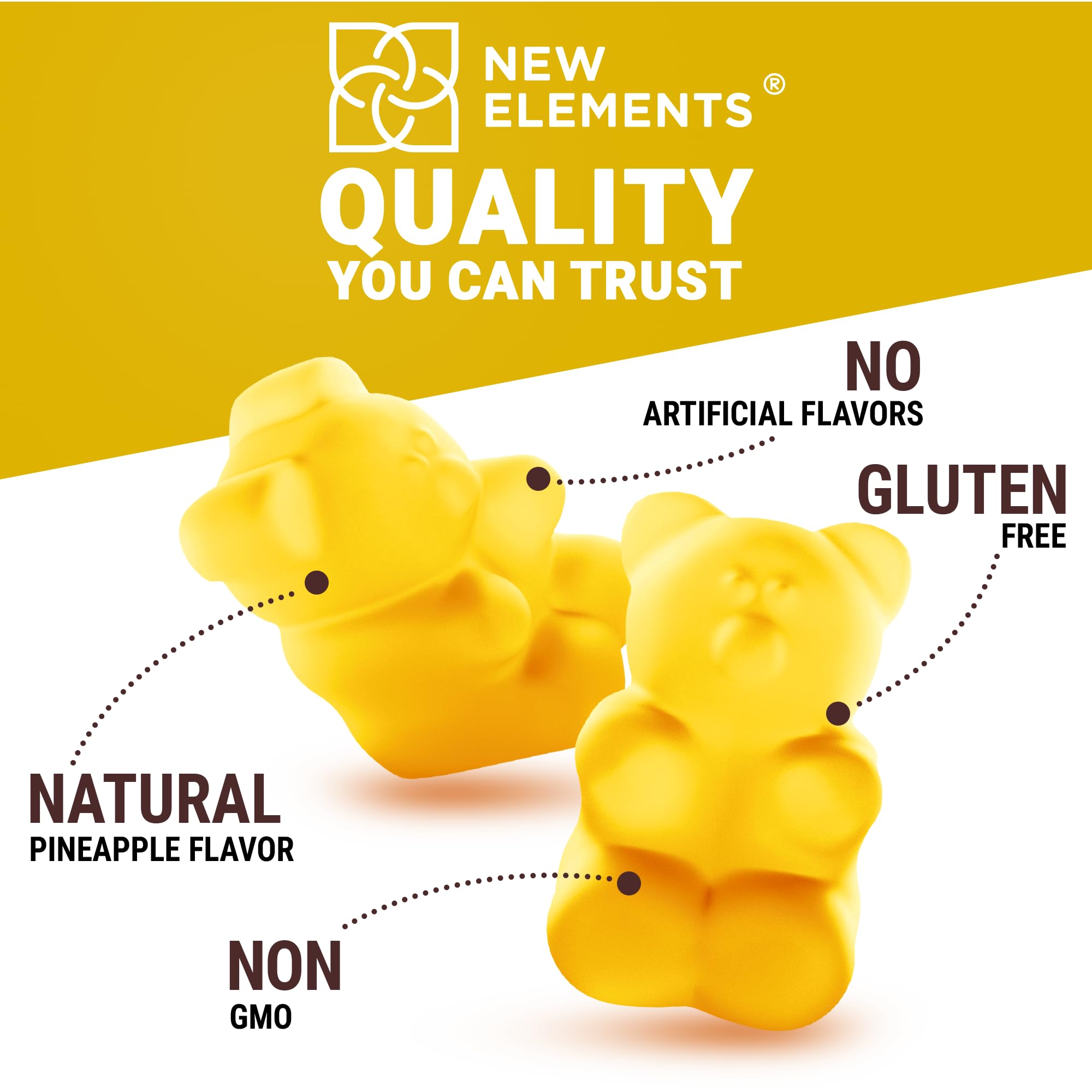New Elements Calm Magnesium Gummies daily-use scene shows easy snack between meals.