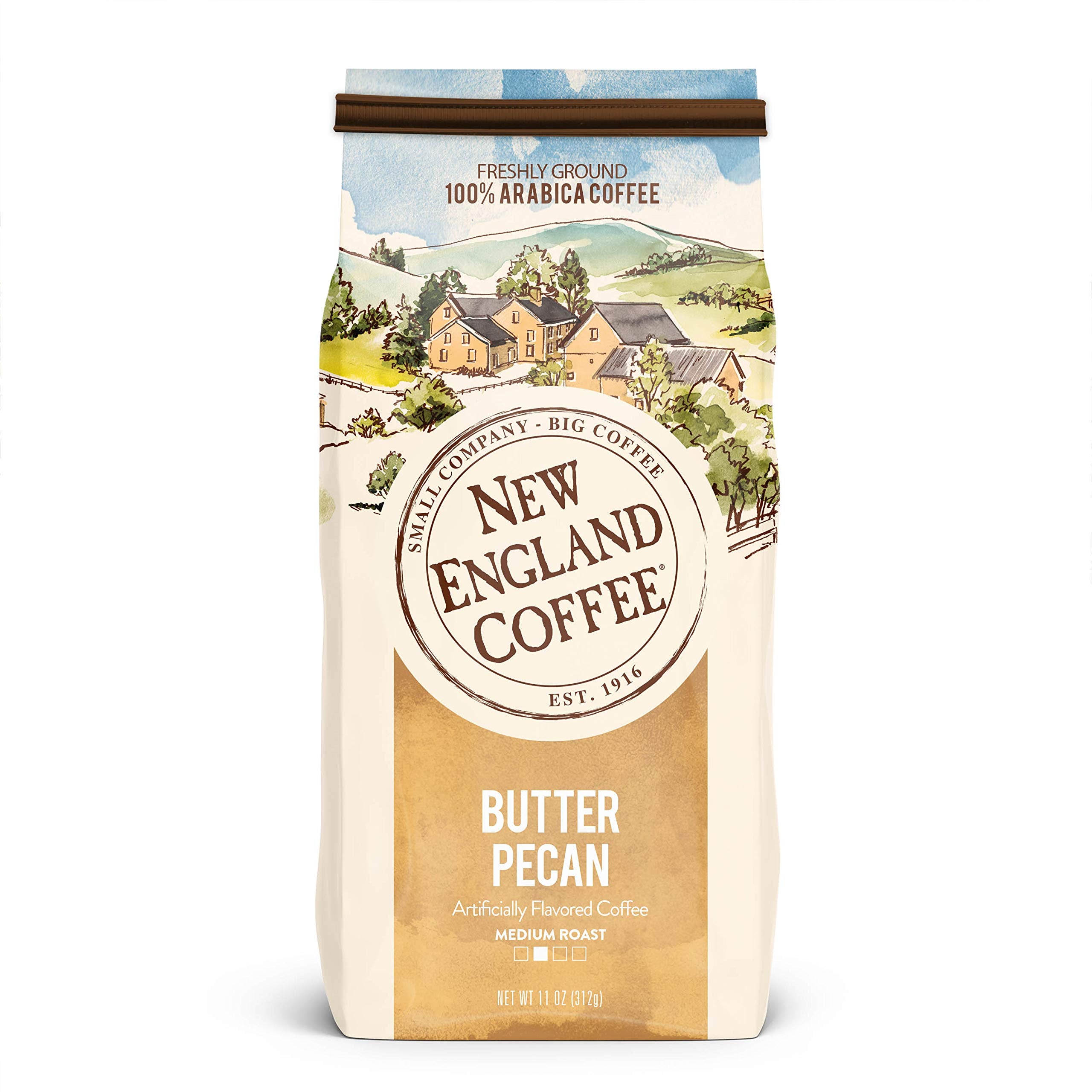 New England Coffee Butter Pecan aroma with rich, nutty flavor for cozy mornings.