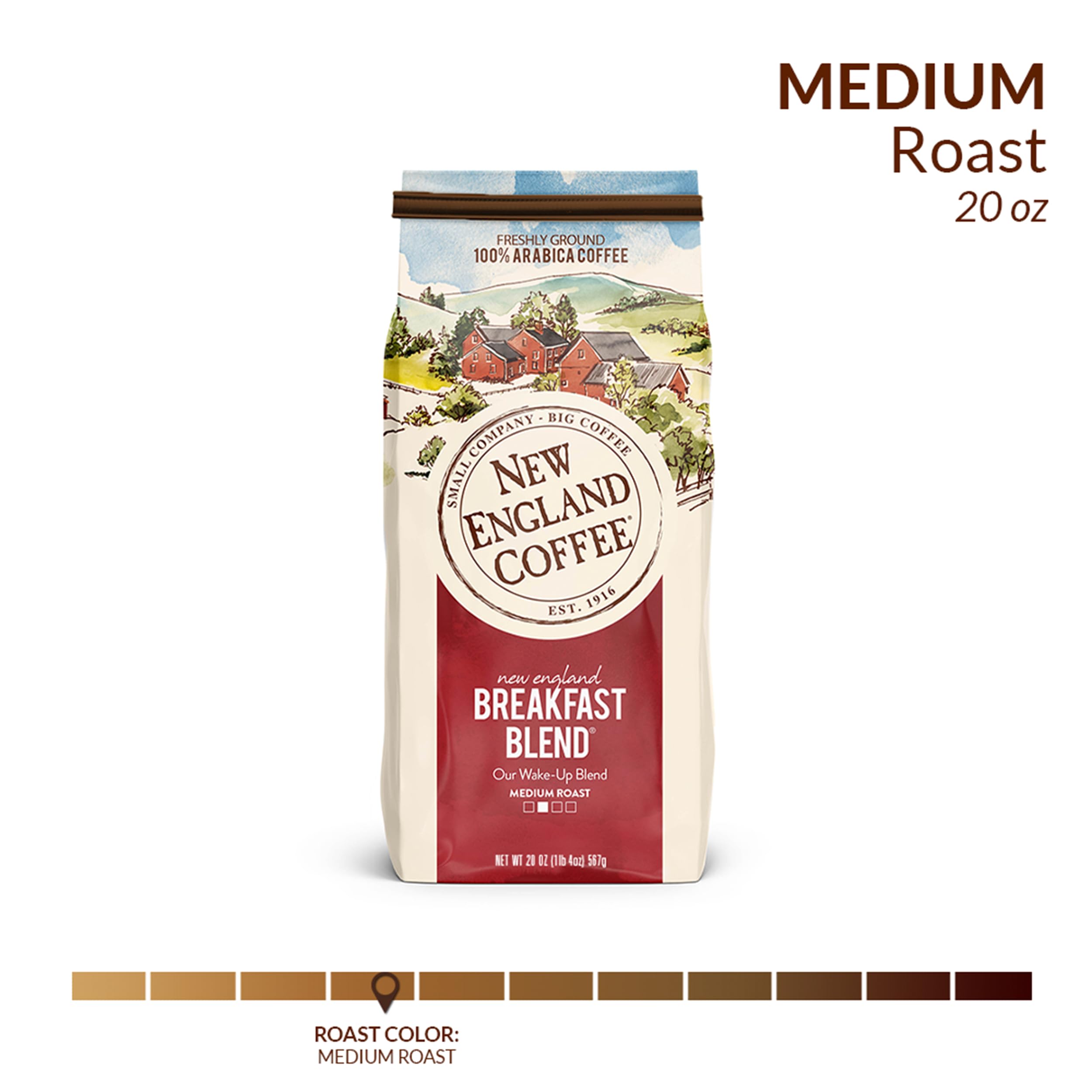New England Coffee in a cozy morning kitchen setting for a comforting start.