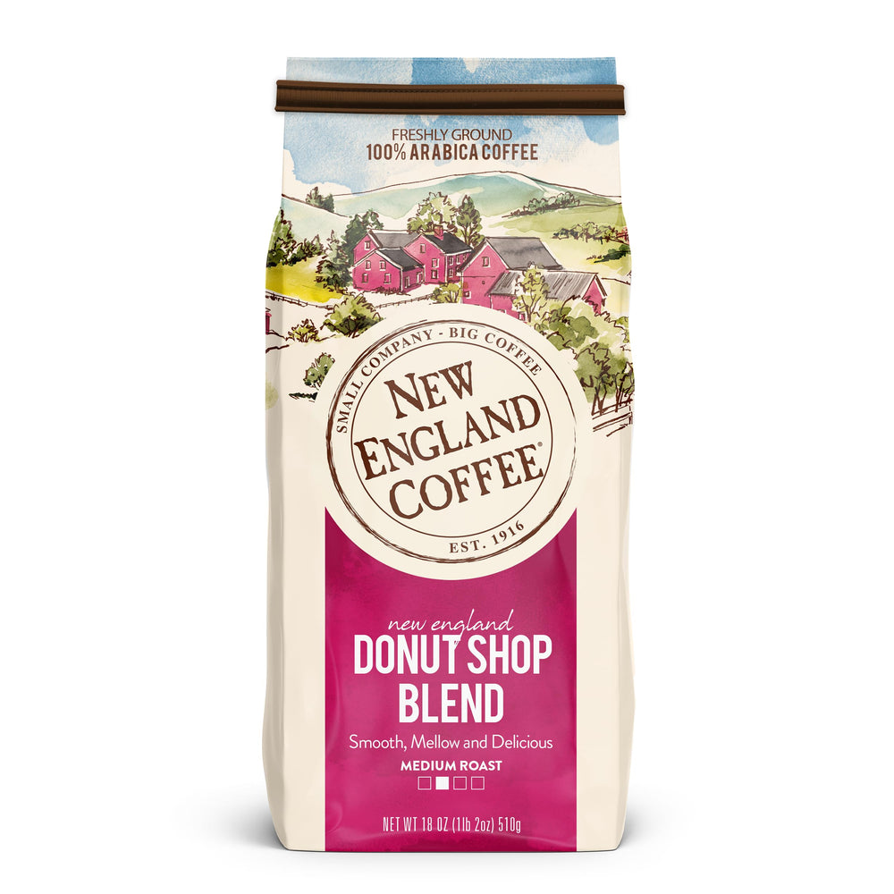 New England Coffee Donut Shop Blend bag for fresh, smooth mornings