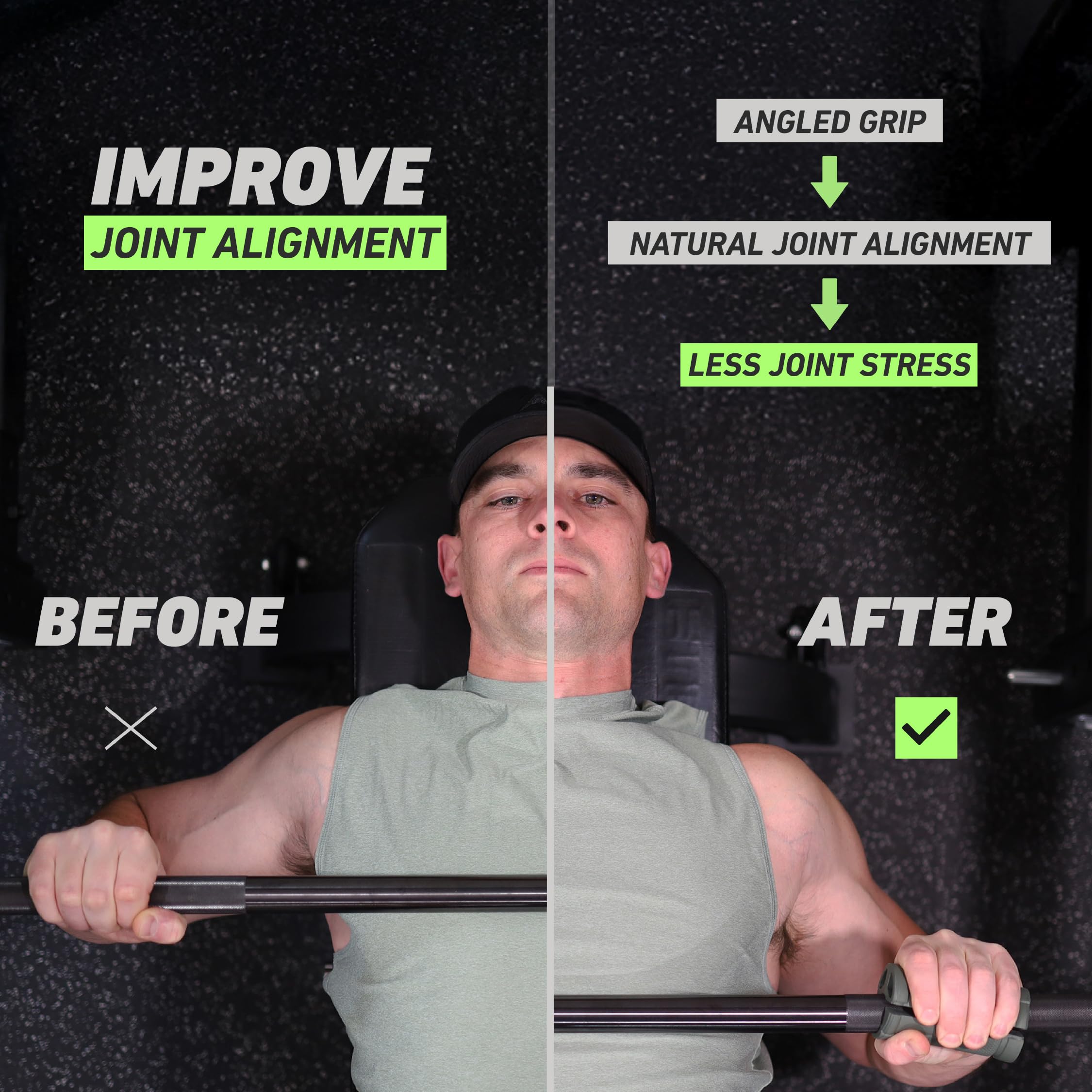 N-Gage Grips PRO on dumbbells for enhanced forearm engagement