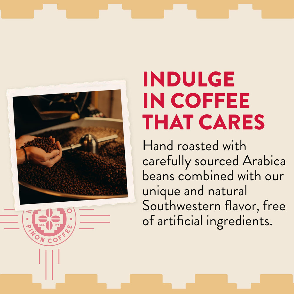 New Mexico Piñon Coffee Southwest culture-inspired label adds local flair