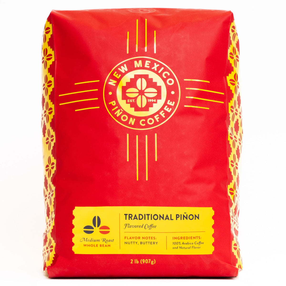 New Mexico Pinon Coffee traditional pinon aroma enhances mornings with a nutty, smooth flavor.