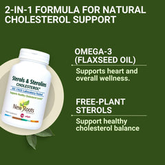 NEW ROOTS HERBAL softgels being poured for an easy daily supplement routine.