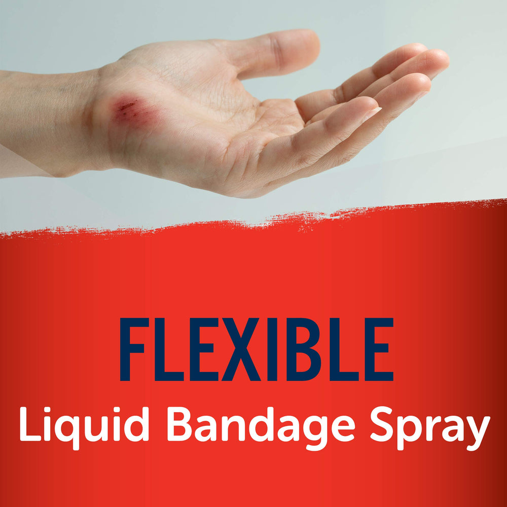 Flexible, waterproof seal from New-Skin on a small cut.