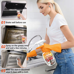 New Upgrade Kitchen Cleaner stainless-steel-finish restores shininess on appliances