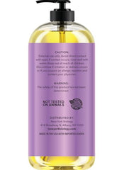 New York Biology Sore Muscle Massage Oil full bottle highlights premium natural oils.