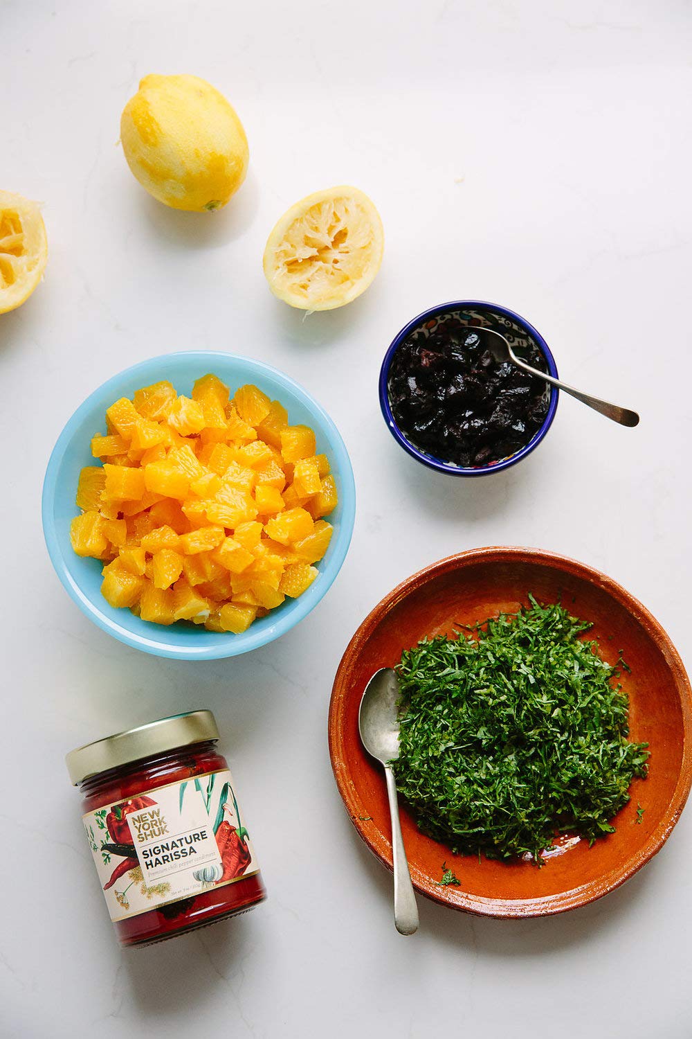 New York Shuk Signature Harissa jar back shows clean ingredients and heritage-inspired recipe.