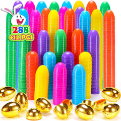 NEWBEA 288 Easter eggs in six colors for vibrant egg hunts.