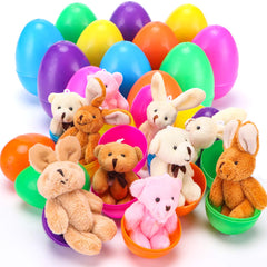 NEWBEA colorful Easter egg packaging showing 12 filled eggs for gifting.