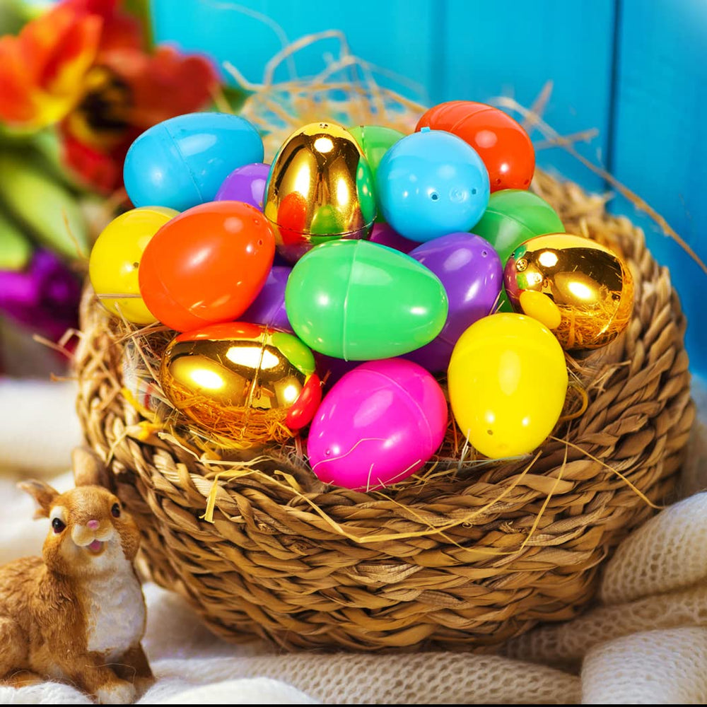 NEWBEA eggs hidden in Easter grass create joyful surprises.