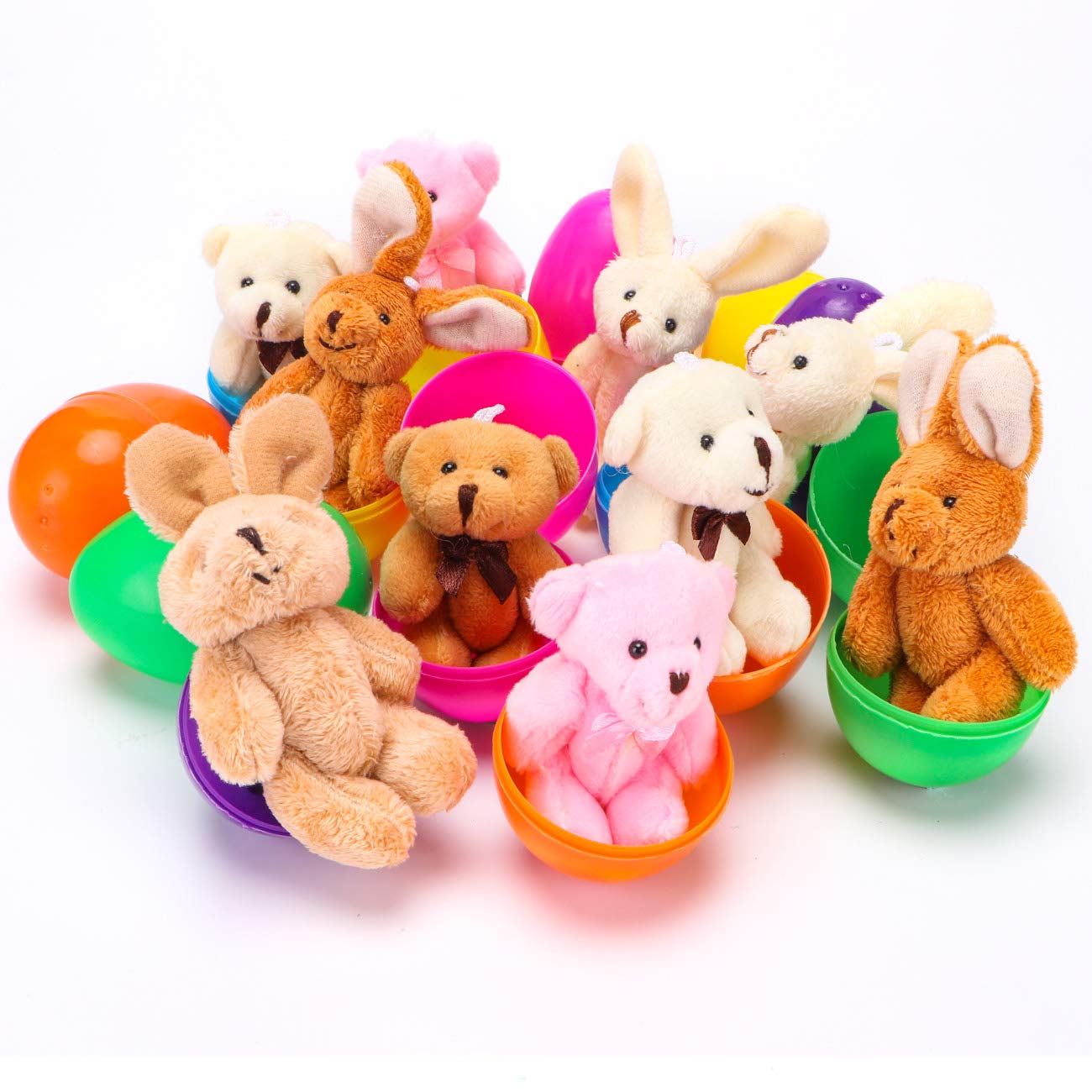 NEWBEA Easter egg hunt scene with kids enjoying the surprise toys.