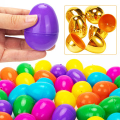 NEWBEA fillable Easter eggs ready for candy or toys.