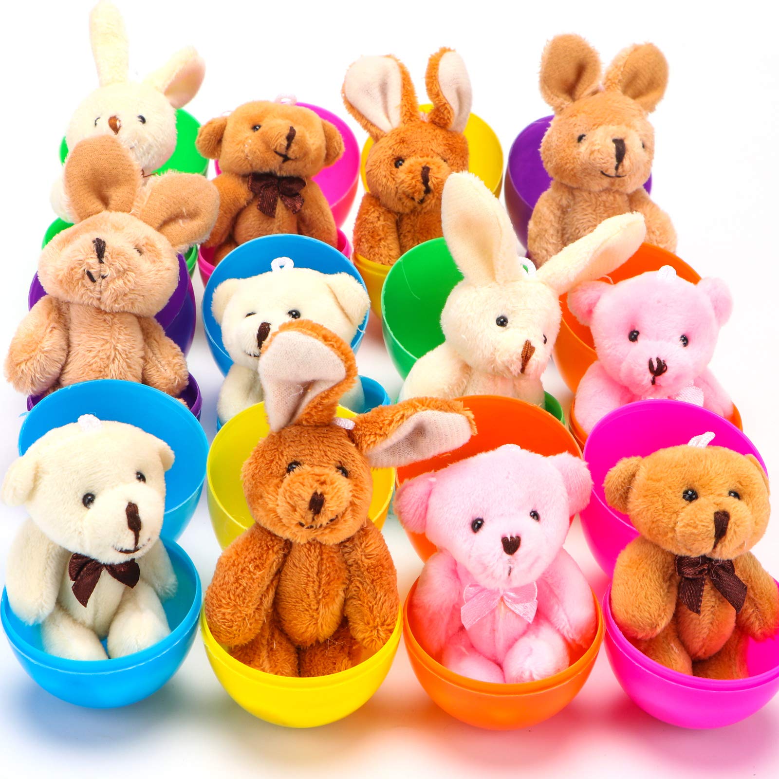 NEWBEA prefilled Easter egg with plush bunny inside for a playful surprise.