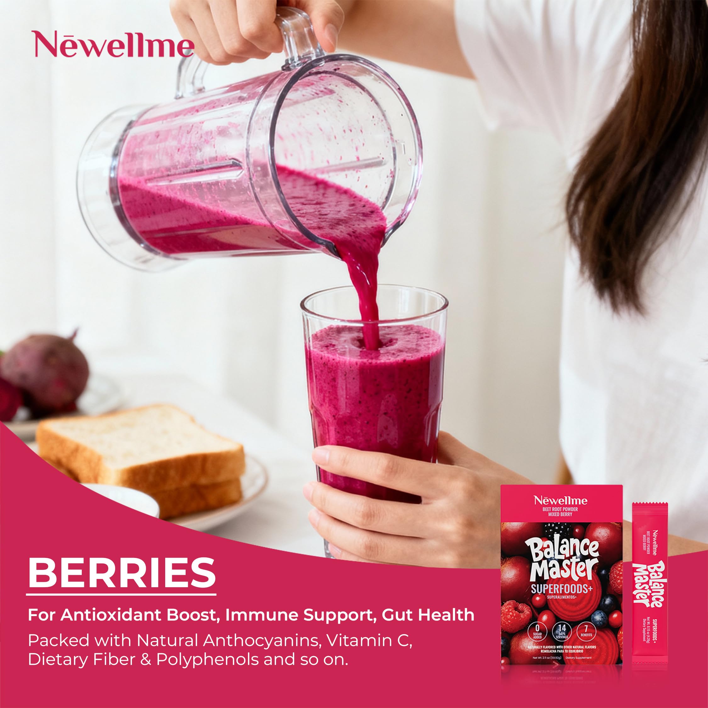 Vegan-friendly beet root powder, an all-natural berry-flavored ingredient.