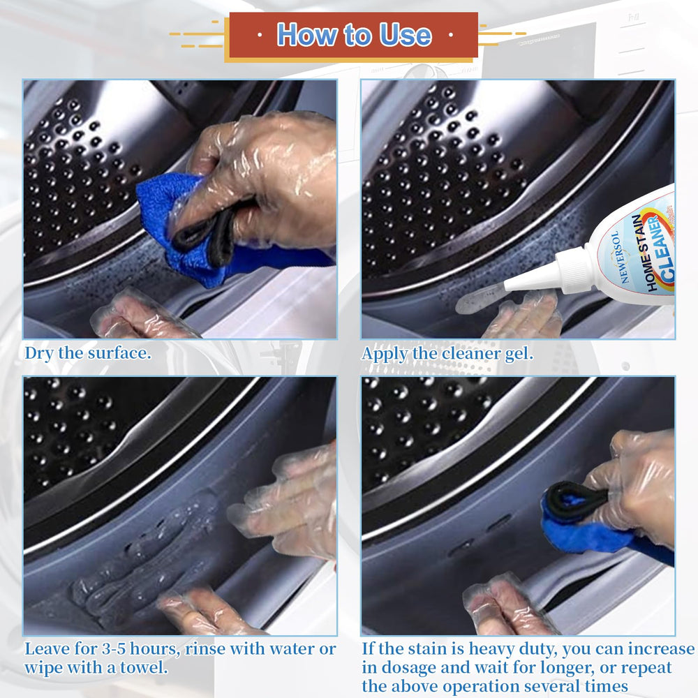NEWERSOL Kitchen Sink Stain Remover Gel restores bright surfaces.