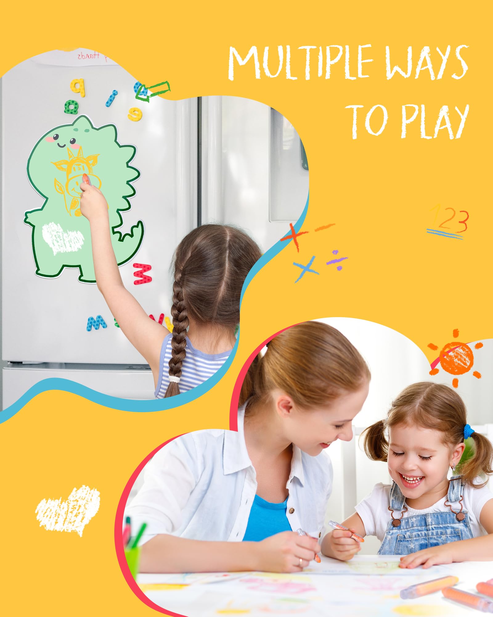 NewFamily 24-color chalk offers vibrant, clean writing on the board.