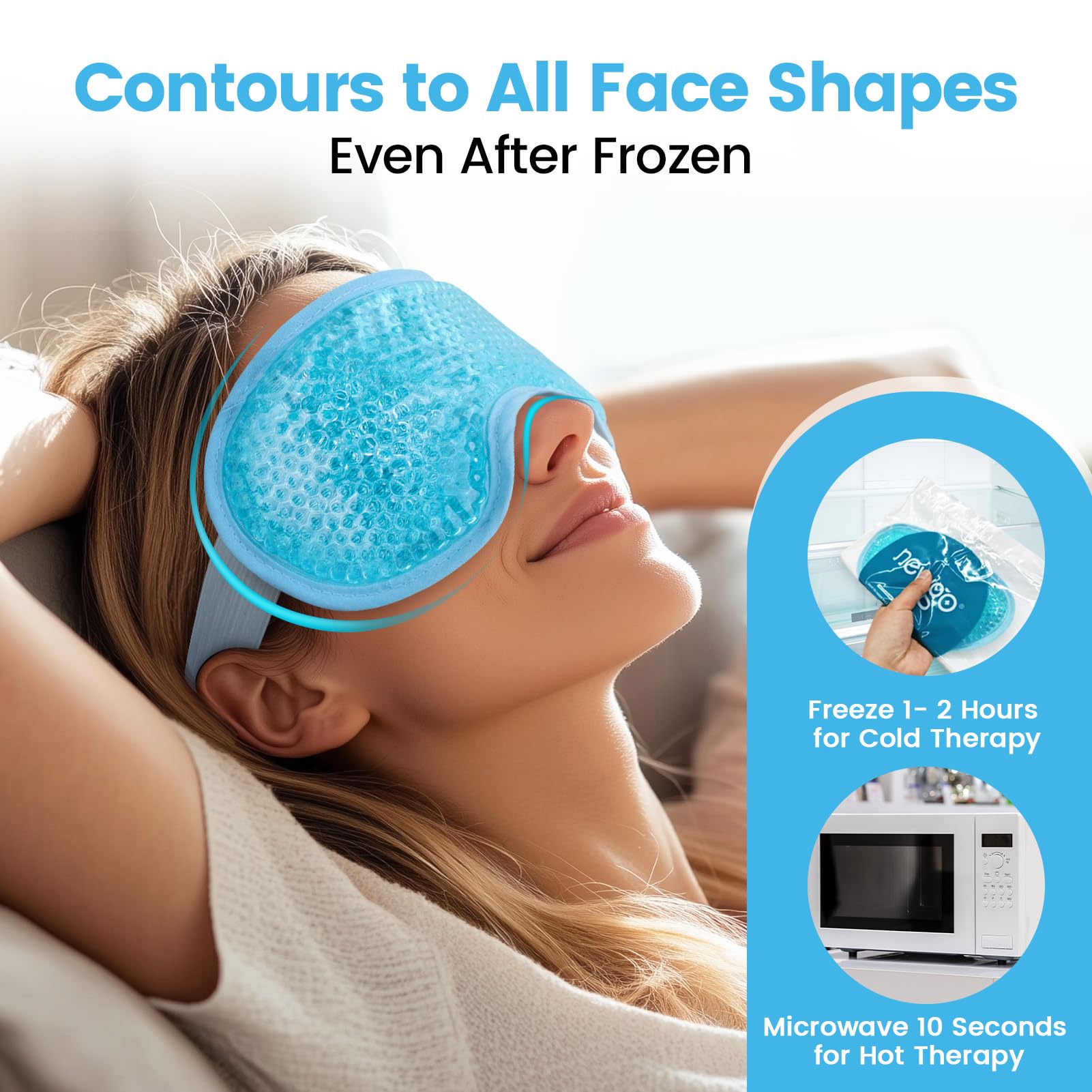 NEWGO mask for hot and cold therapy to relieve tension.