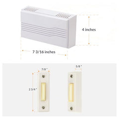 Newhouse Hardware CKIT8 transformer with 16V output powers the doorbell.