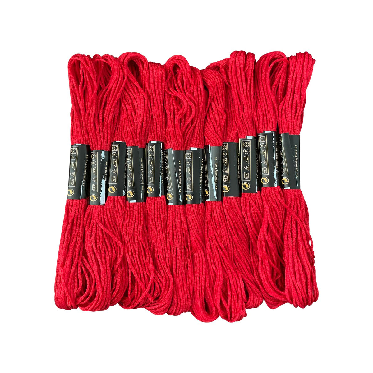 Newkita 12-skeins embroidery floss in red for vibrant cross stitch projects and bracelets