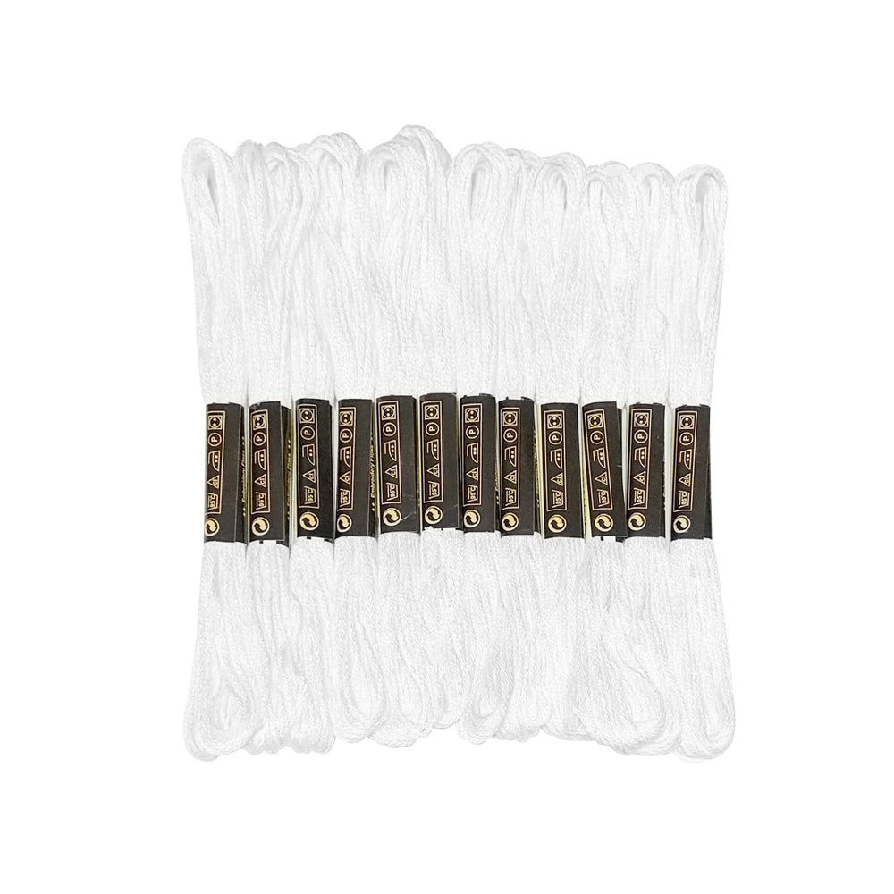 Newkita white embroidery floss skein for delicate stitching and DIY gift projects