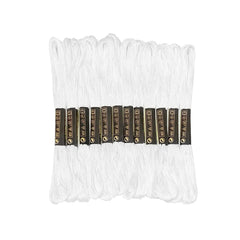 Newkita white embroidery floss skein for delicate stitching and DIY gift projects