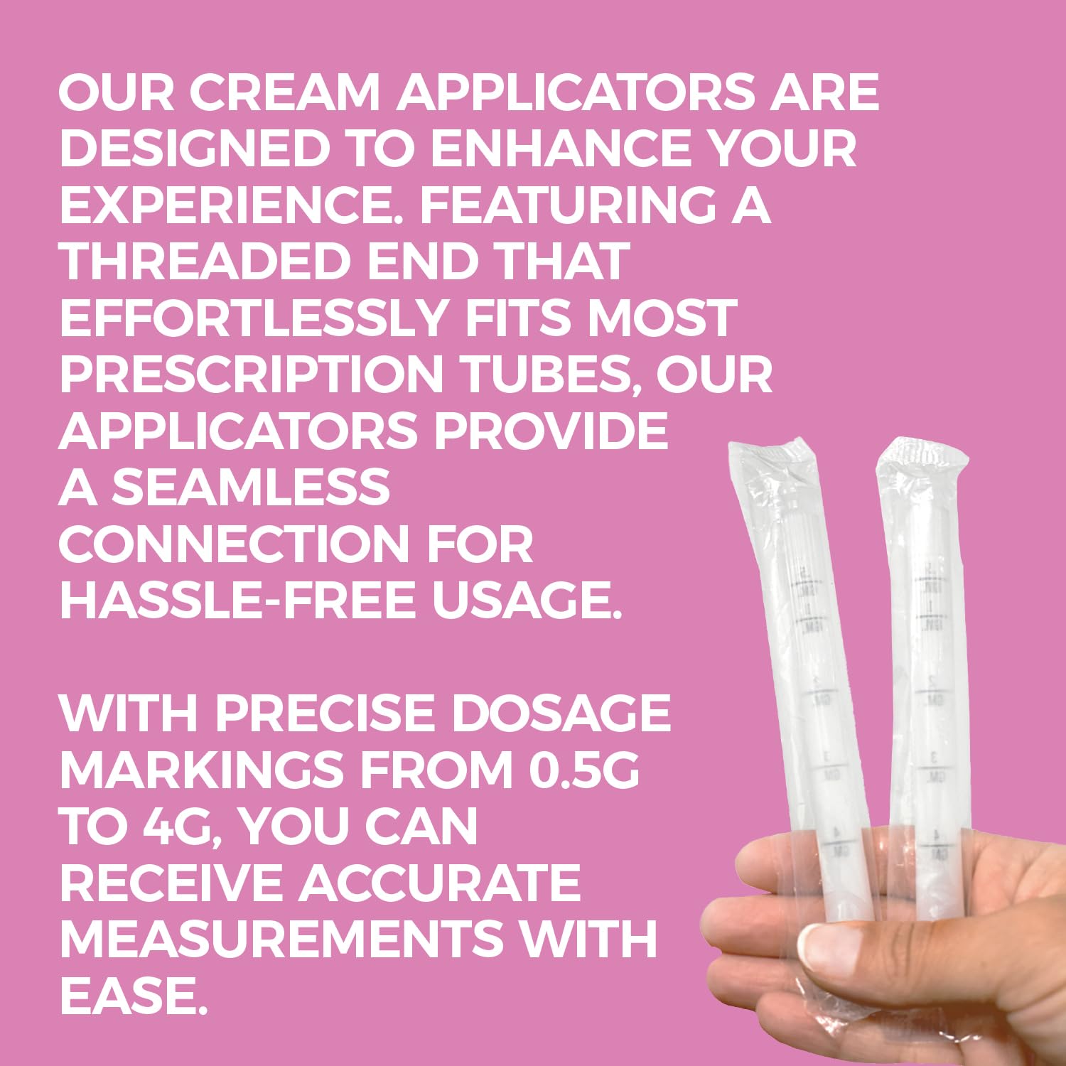 NewLife Naturals threaded end fits most tubes for mess-free transfer of cream or gel.