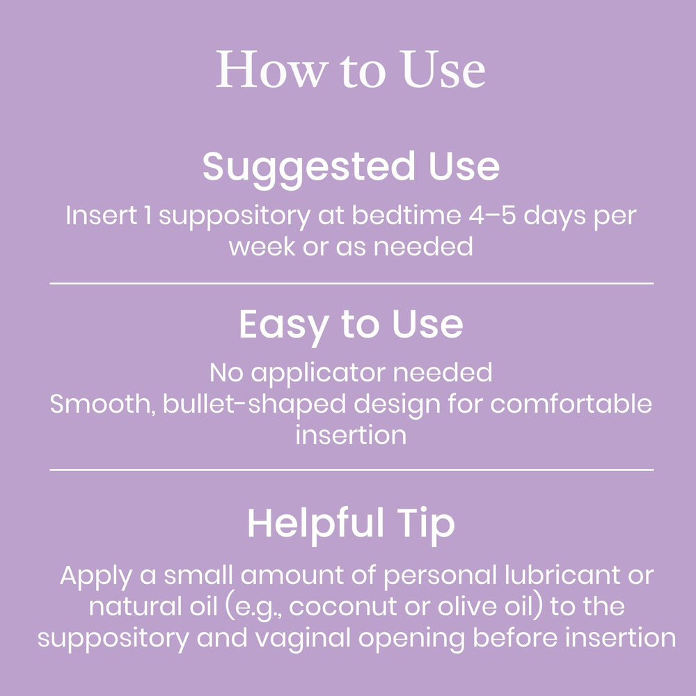 NewLife Naturals Vitamin E vaginal insert highlighting vaginal use option and hydration.