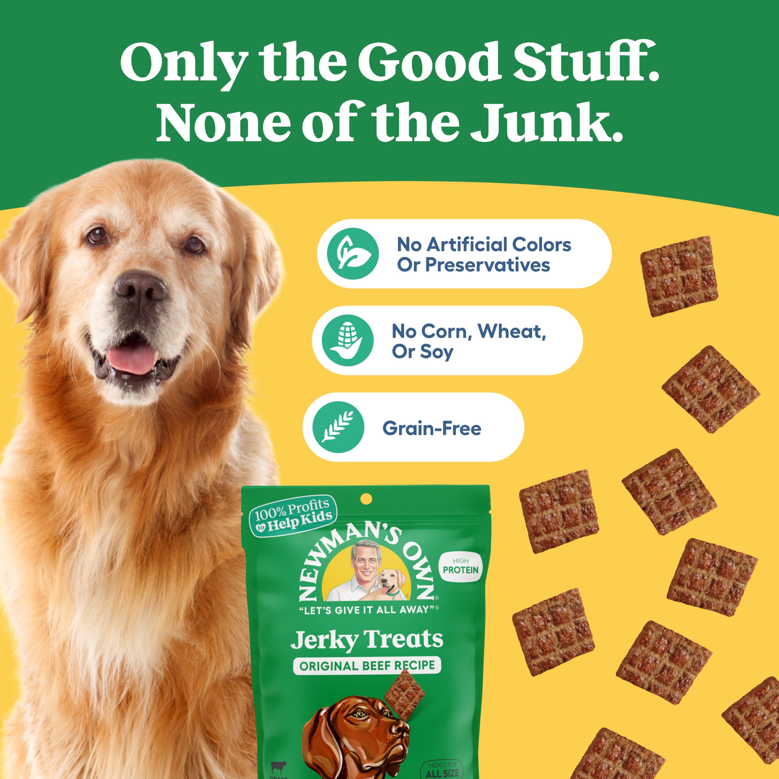 Newman's Own chewy dog treat squares ideal for training sessions.