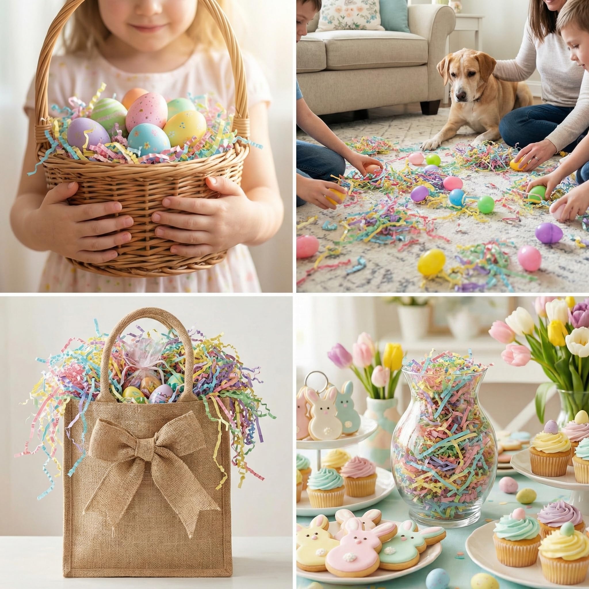 NEWMIAO versatile pastel filler for gift boxes, party decor, and tables.