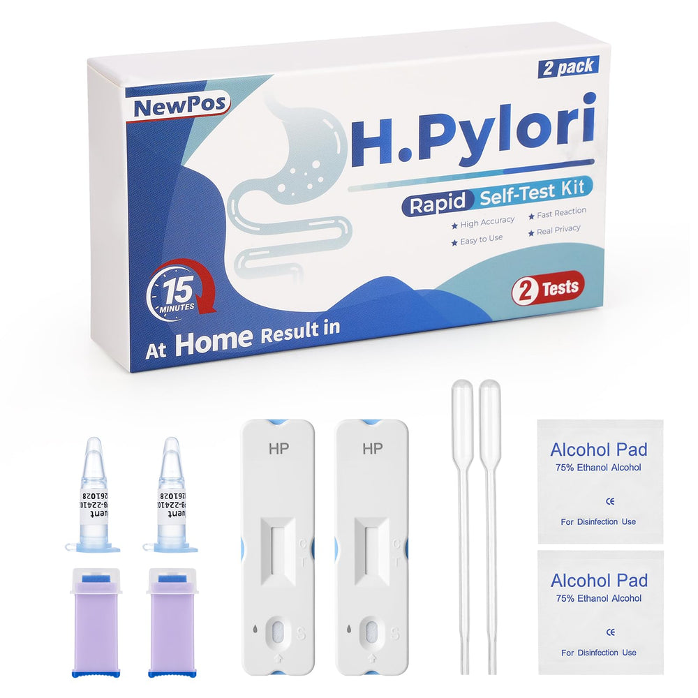 NewPos H Pylori test kit two-pack packaging for convenient home health checks