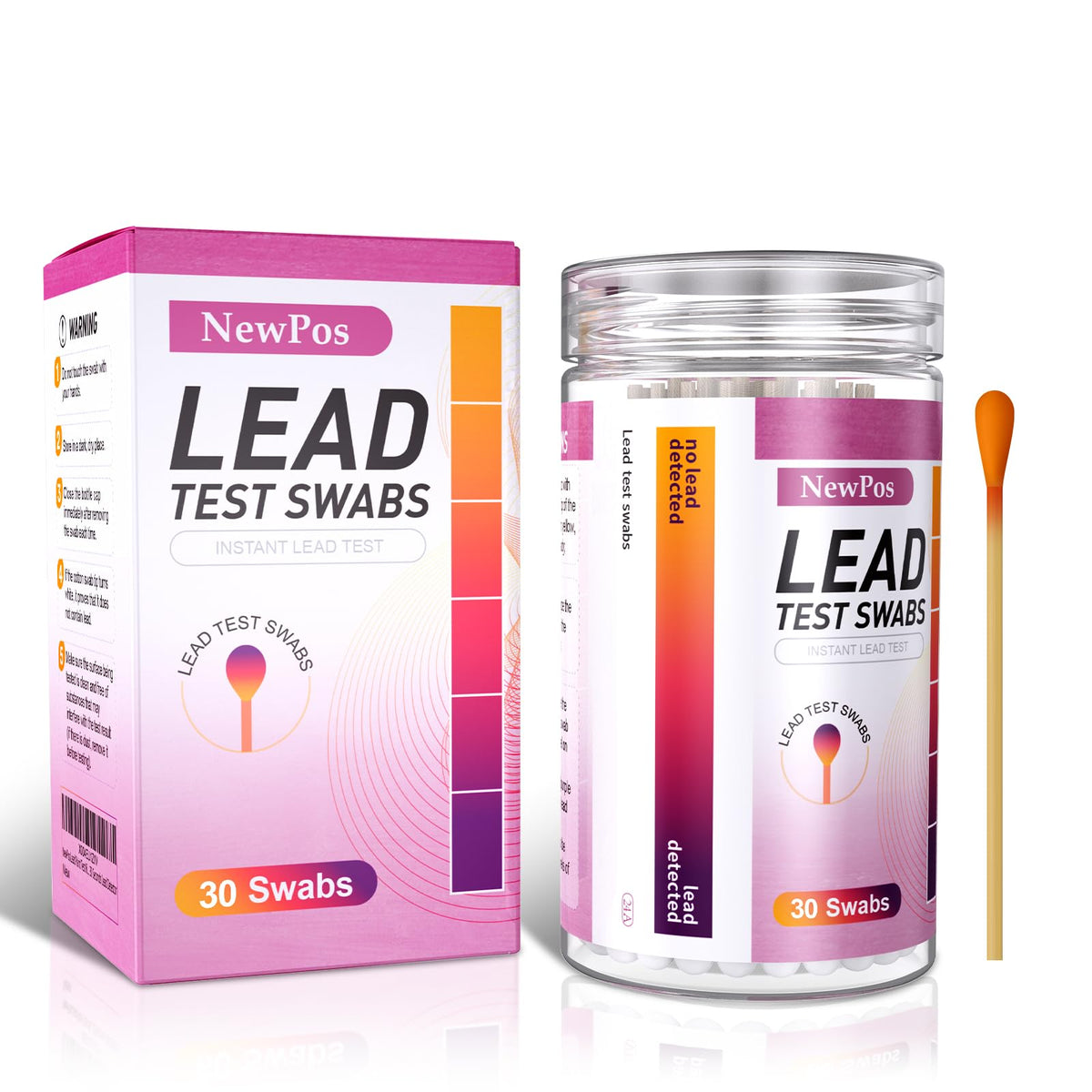 NewPos Lead Test Kit with 30 swabs for quick detection
