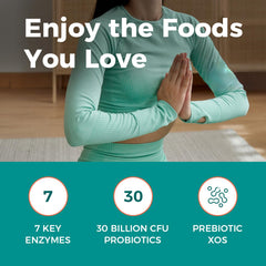 NewRhythm Digestive Enzymes lactose focus with lactase for dairy-friendly meals
