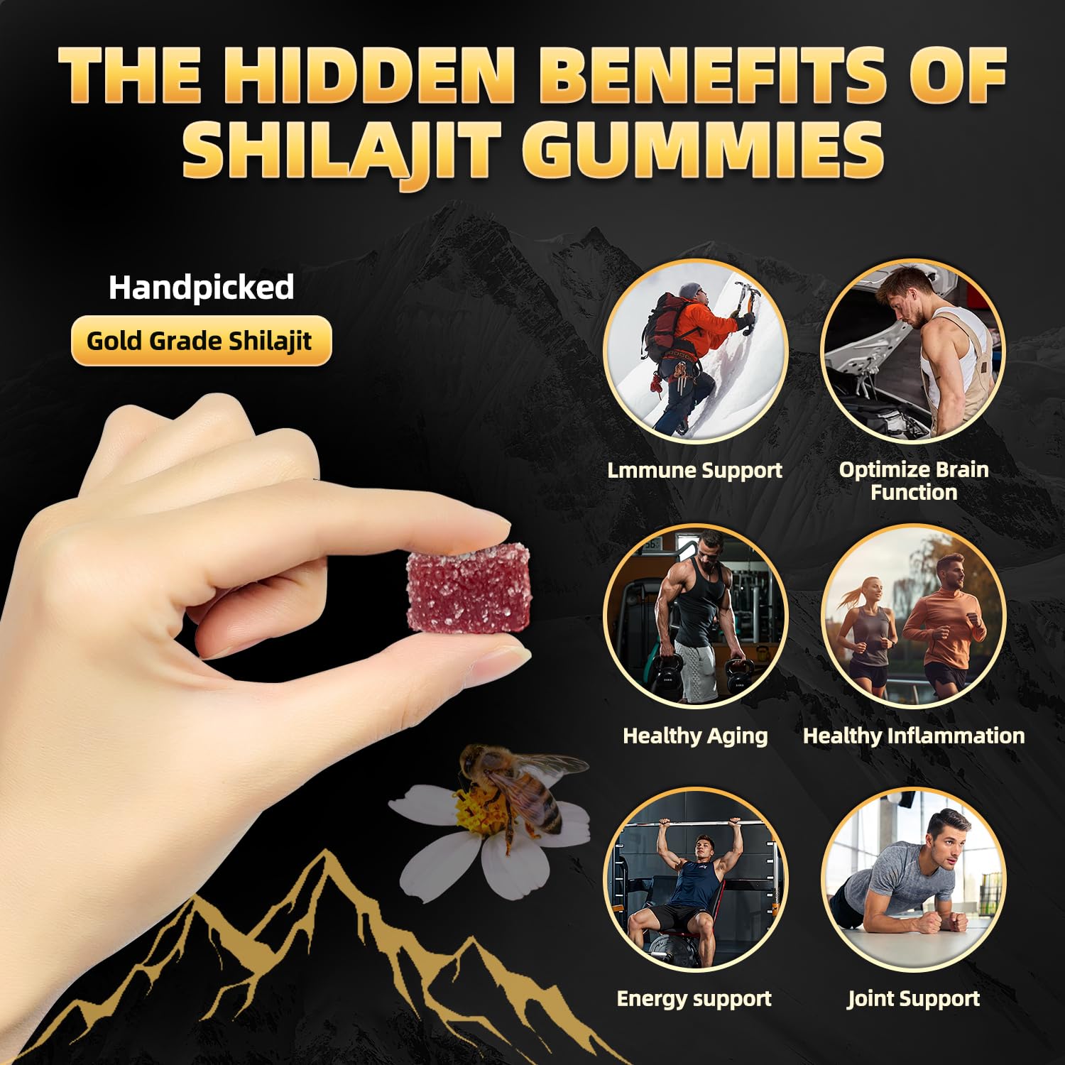 Newrish Shilajit Gummies ingredient list highlights fulvic acid.