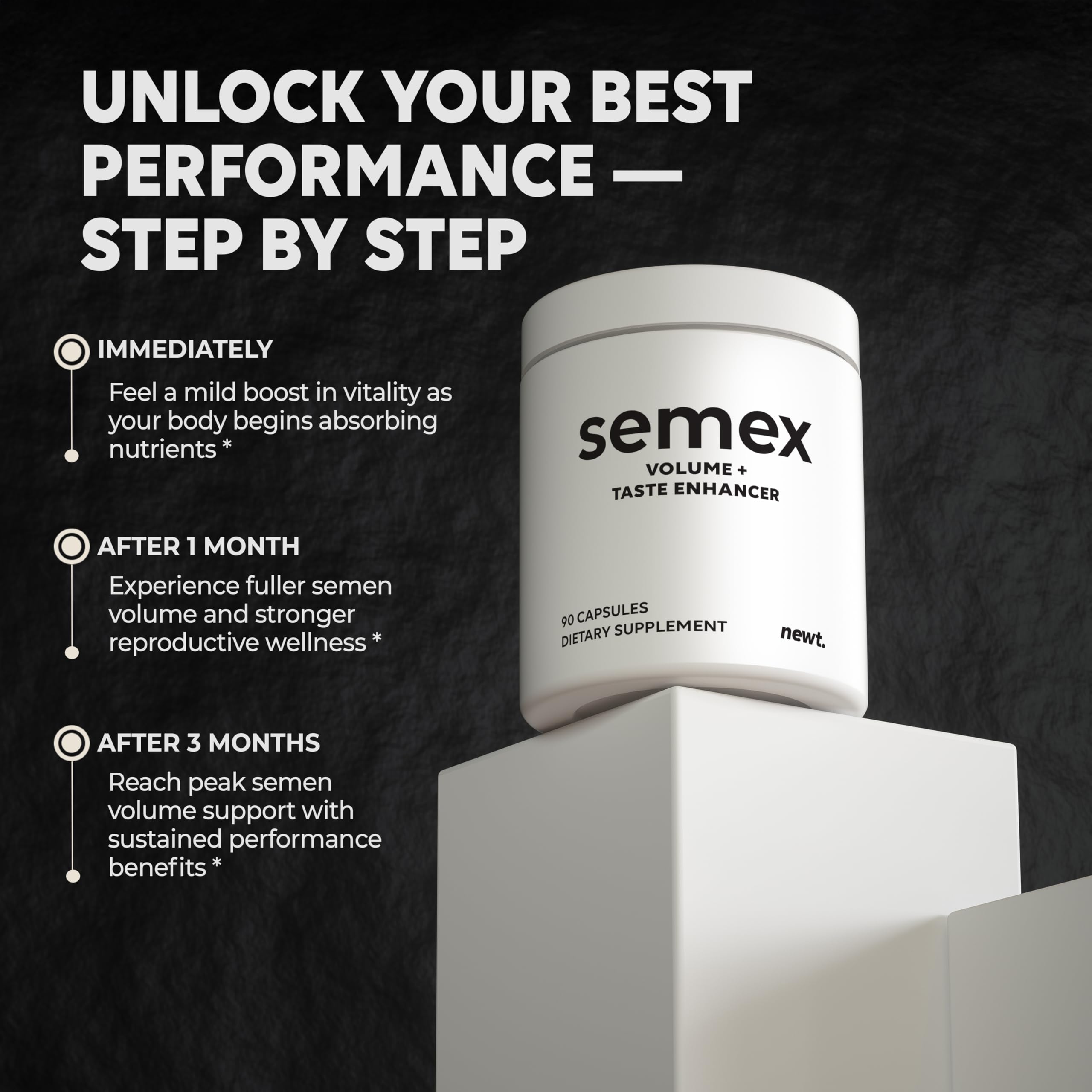 Newt SEMEX capsules on a desk for easy daily use.