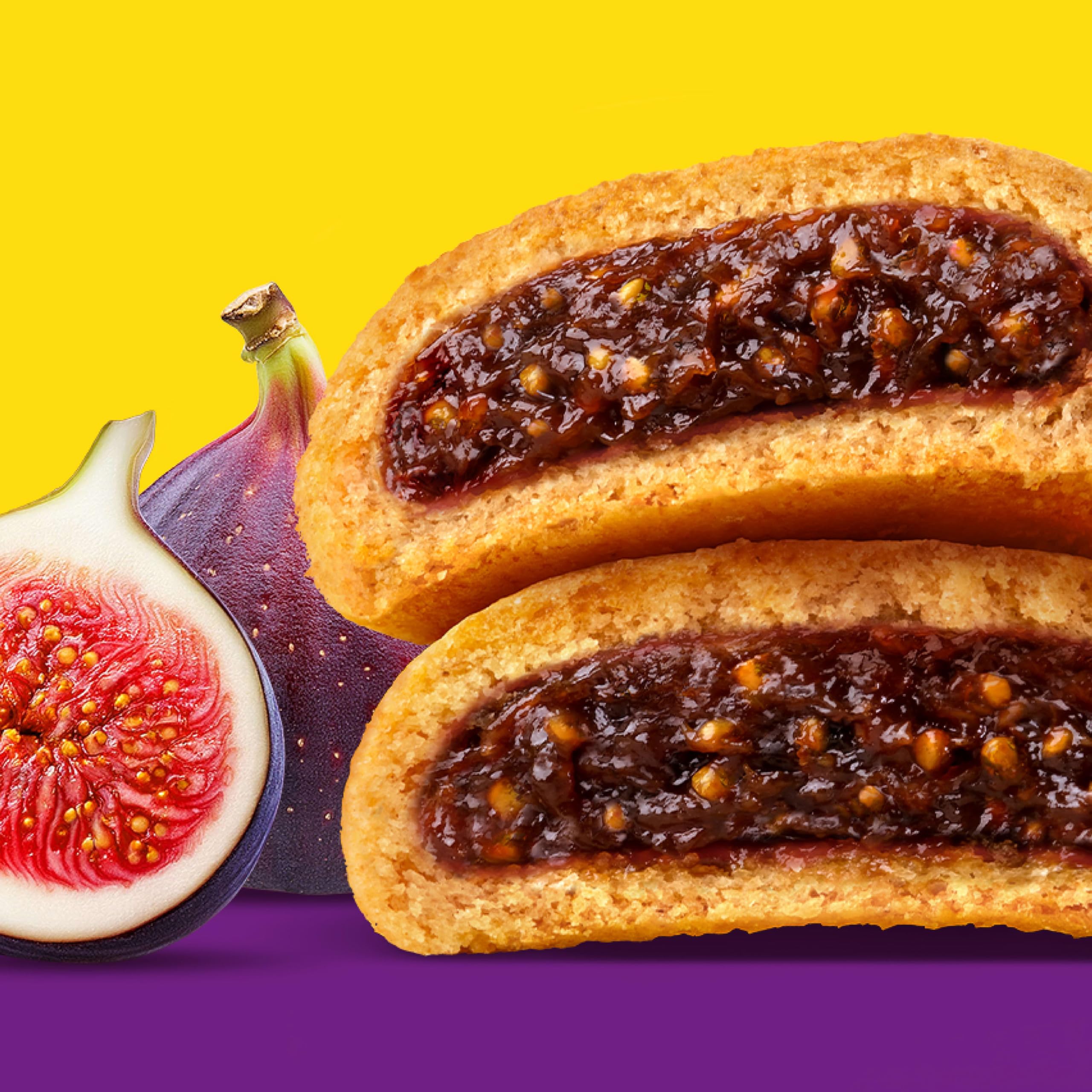Newtons Fig Bars soft texture and real fruit flavor.