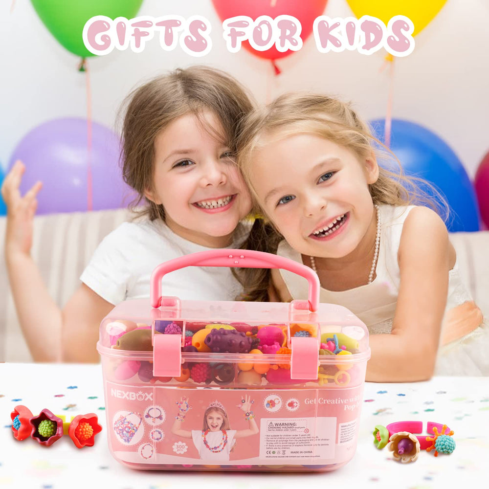 NEXBOX toddler beads closeup highlights color variety and sorting skills.