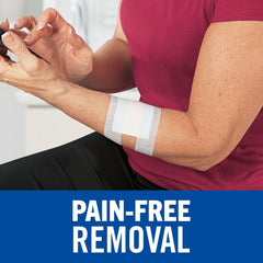 Pediatric care scenario with Nexcare tape enabling reliable dressing changes.