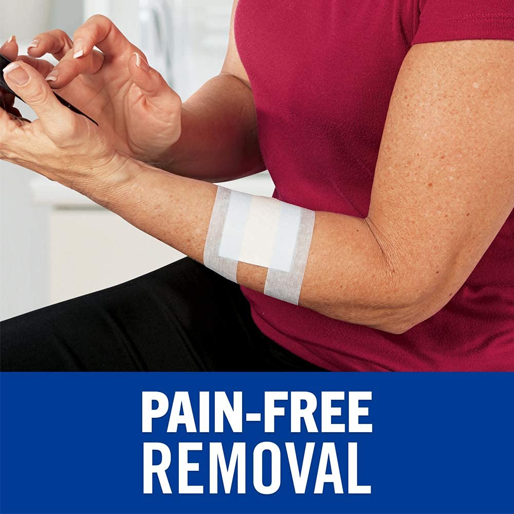 Water-resistant Nexcare Sensitive Skin Tape for everyday activities.