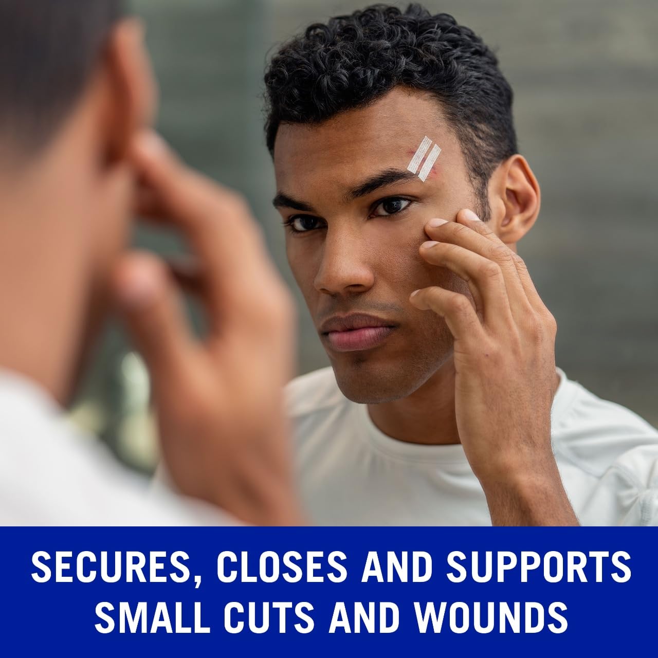 Nexcare Steri-Strip with strong adhesive for secure wound closure after minor injuries