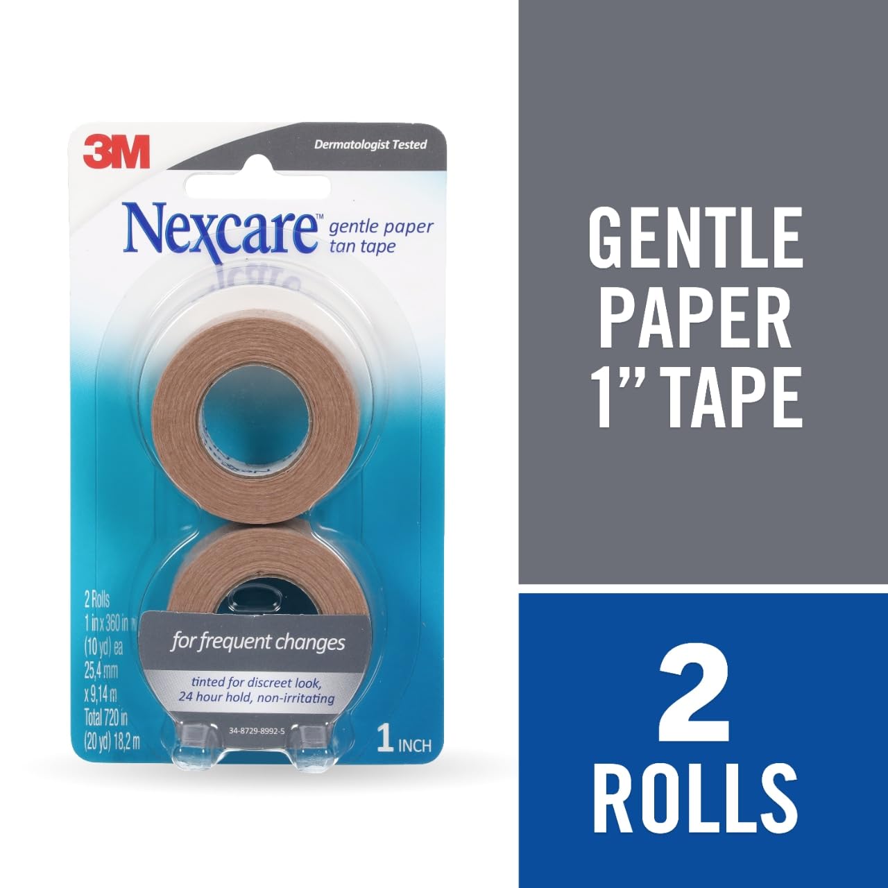 Breathable Nexcare tan tape supports airflow around joints and skin-tone blending.