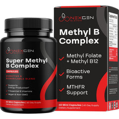 NexGen Blends Methylated B Complex bottle label highlights bioactive vitamins for better absorption
