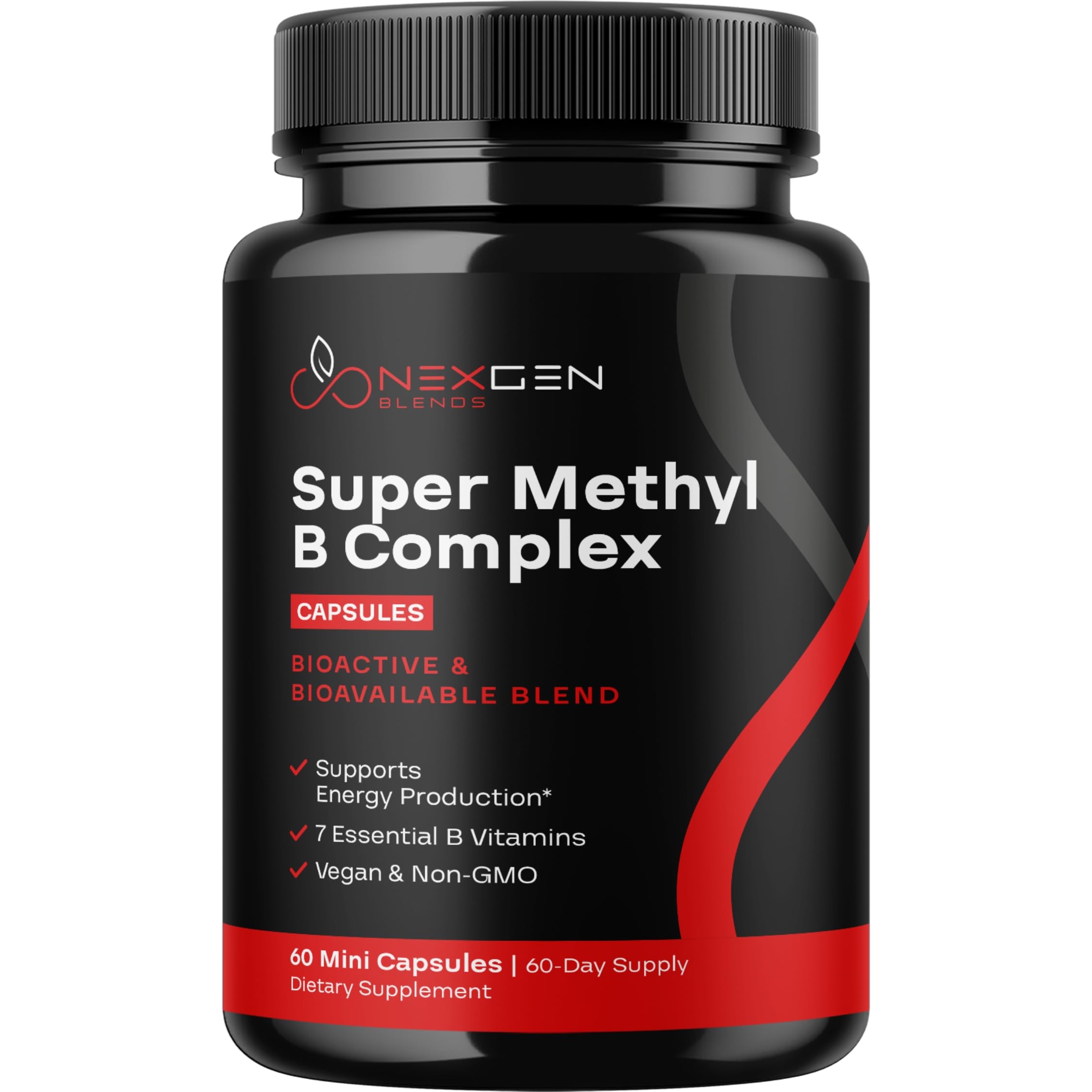 NexGen Blends Methylated B Complex on a kitchen counter ready for daily routine