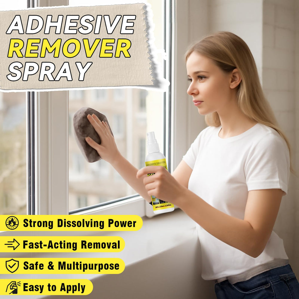 Nexkayee sticker remover spray application enabling precise cleaning