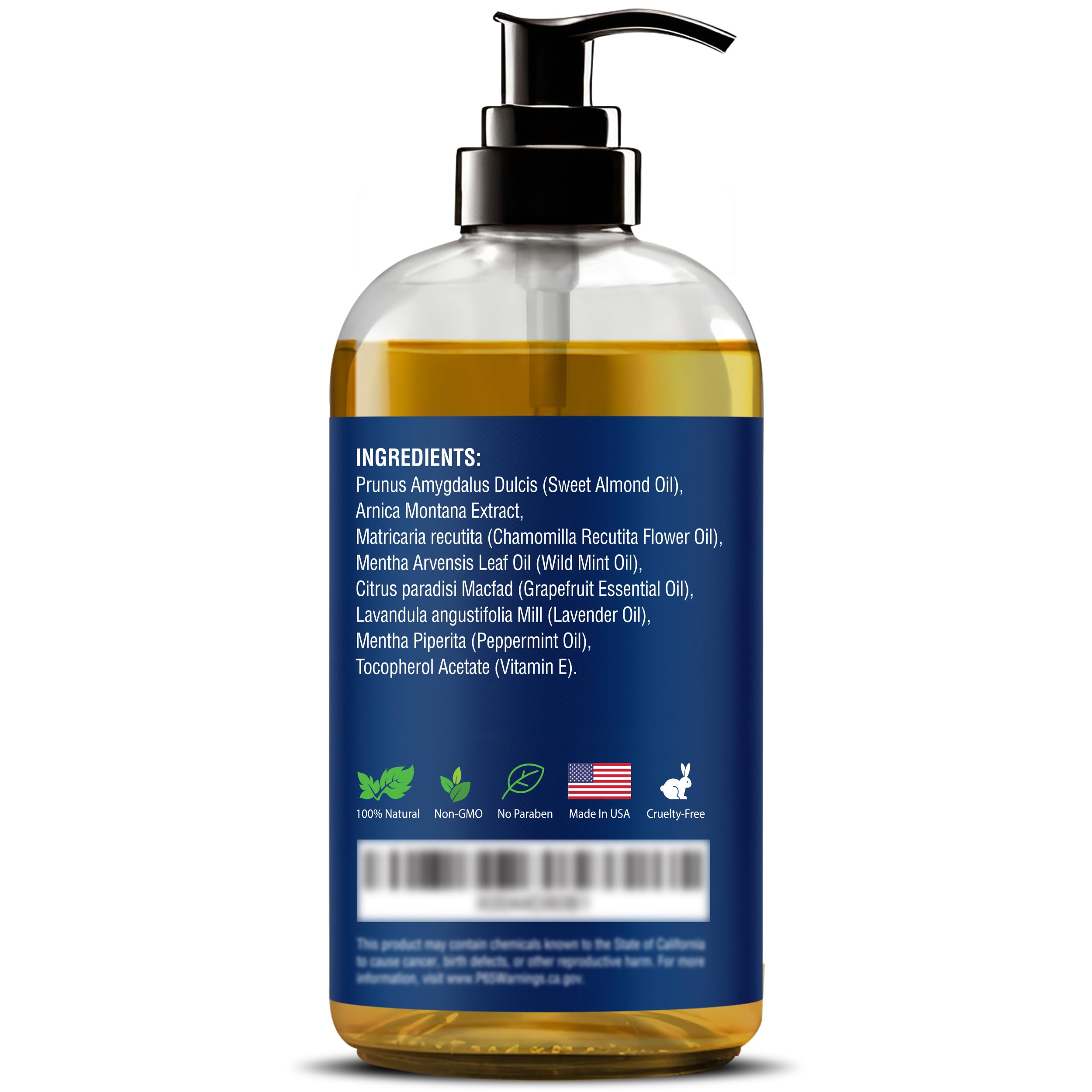 Nexon Botanics 8oz massage oil bottle provides ample product for regular use