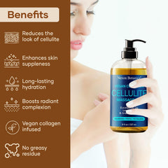 Nexon Botanics anti cellulite oil texture close up shows fast absorbing formula