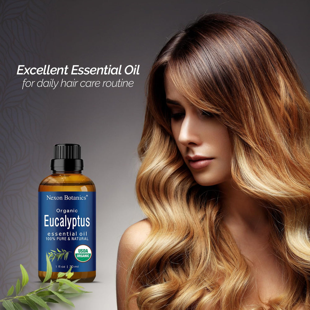 Nexon Botanics Eucalyptus Oil in aromatherapy-diffuser creates refreshing ambiance.