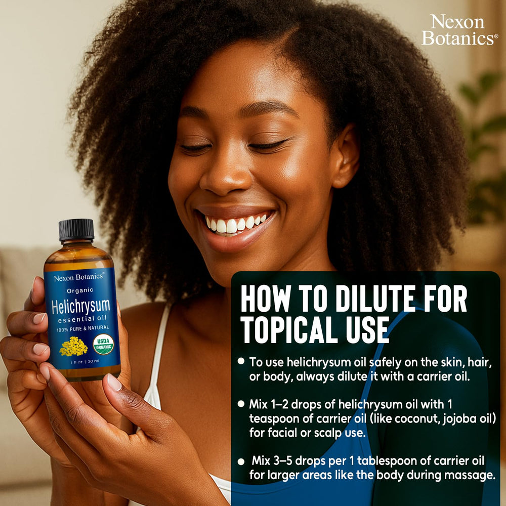 Nexon Botanics Helichrysum oil drops ready for precise skin care experiments