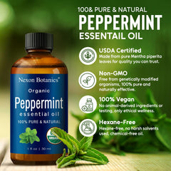 Peppermint oil used in candle making for minty fragrance from Nexon Botanics