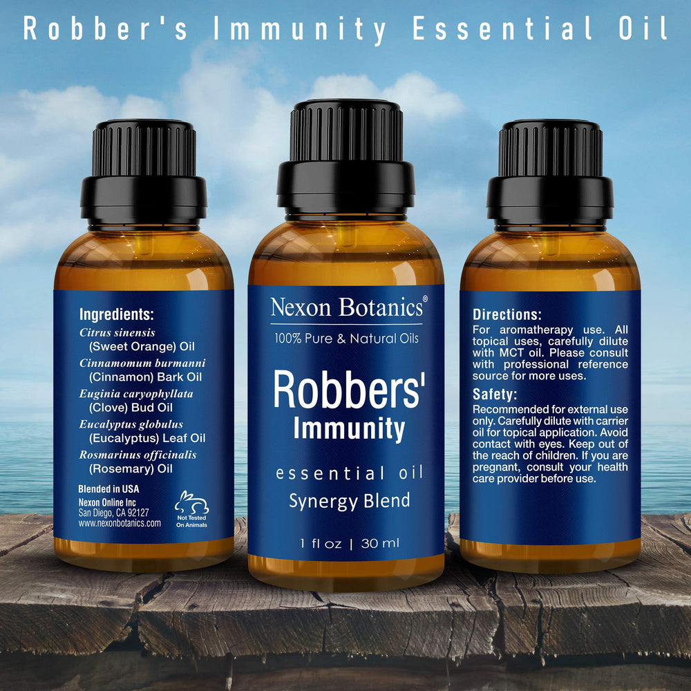 Nexon Botanics Robbers' Immunity cinnamon-clove scent note captured in a bottle shot.